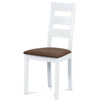 Jídelní židle DIANA bílá/hnědá