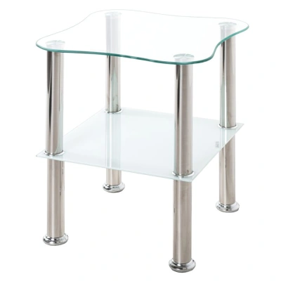 Přístavný stolek KLECKS kov/sklo